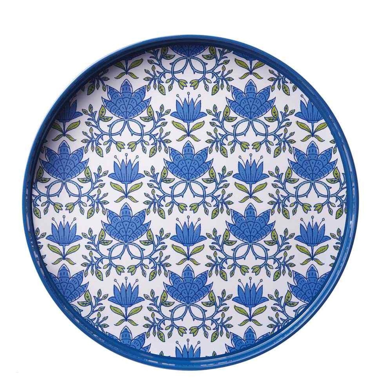 Rockflowerpaper Tilly Blue 15" Round Tray