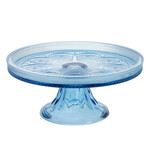 Boston International, INC Sky Blue Codi Glass Cake Stand