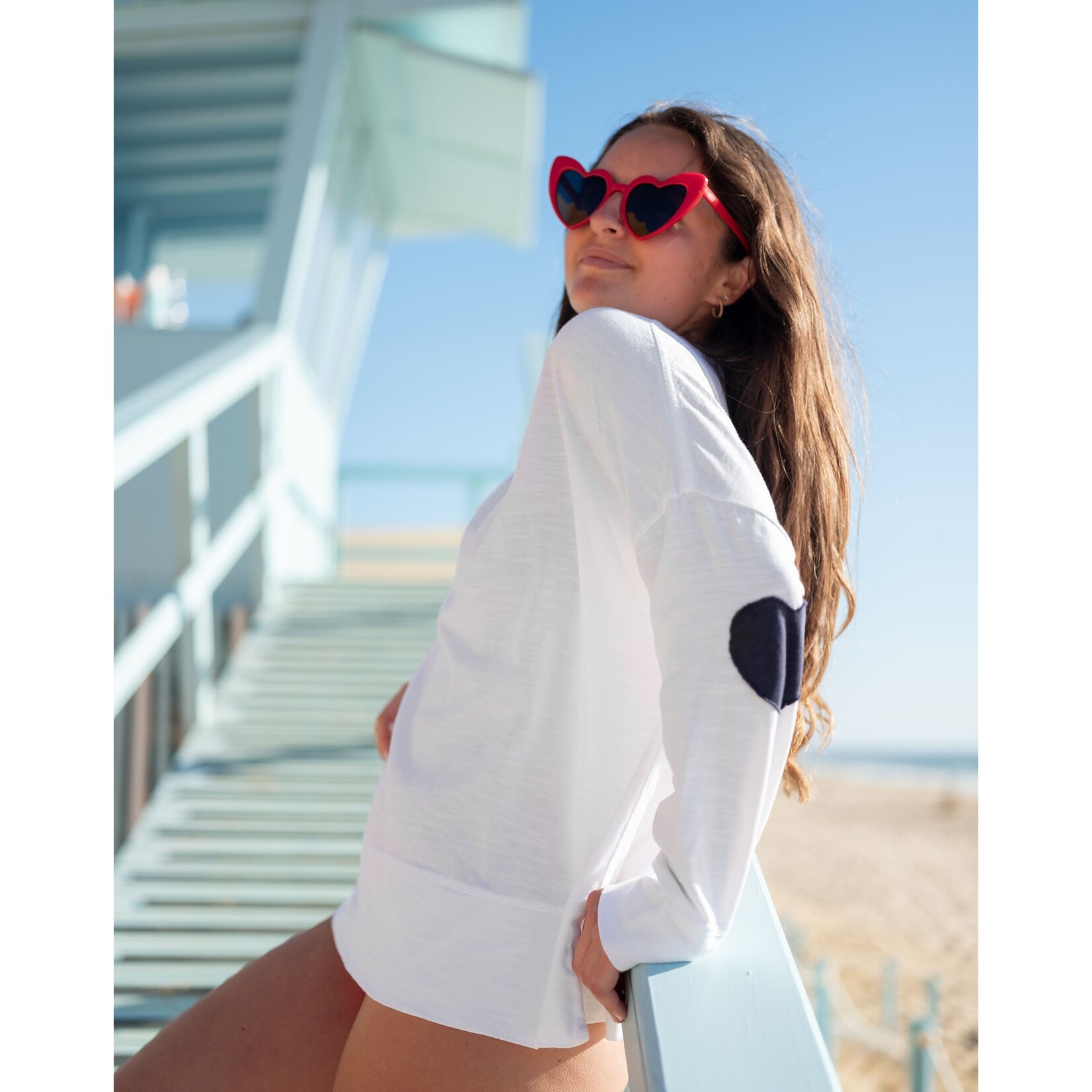 Mer-Sea Mer-Sea Amour Applique Tee O/S