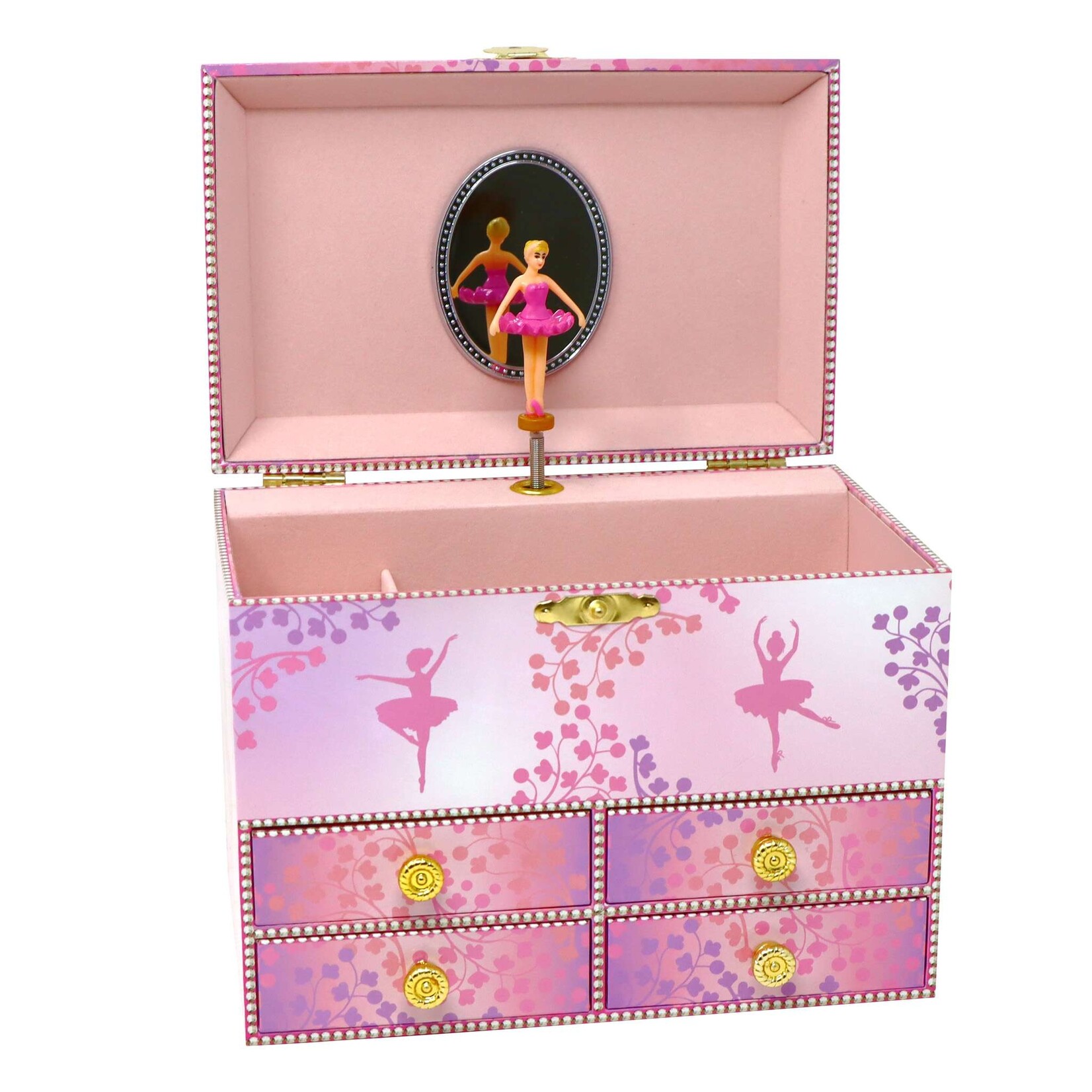 Pink Poppy Ballerina Boutique Medium Musical Jewelry Box