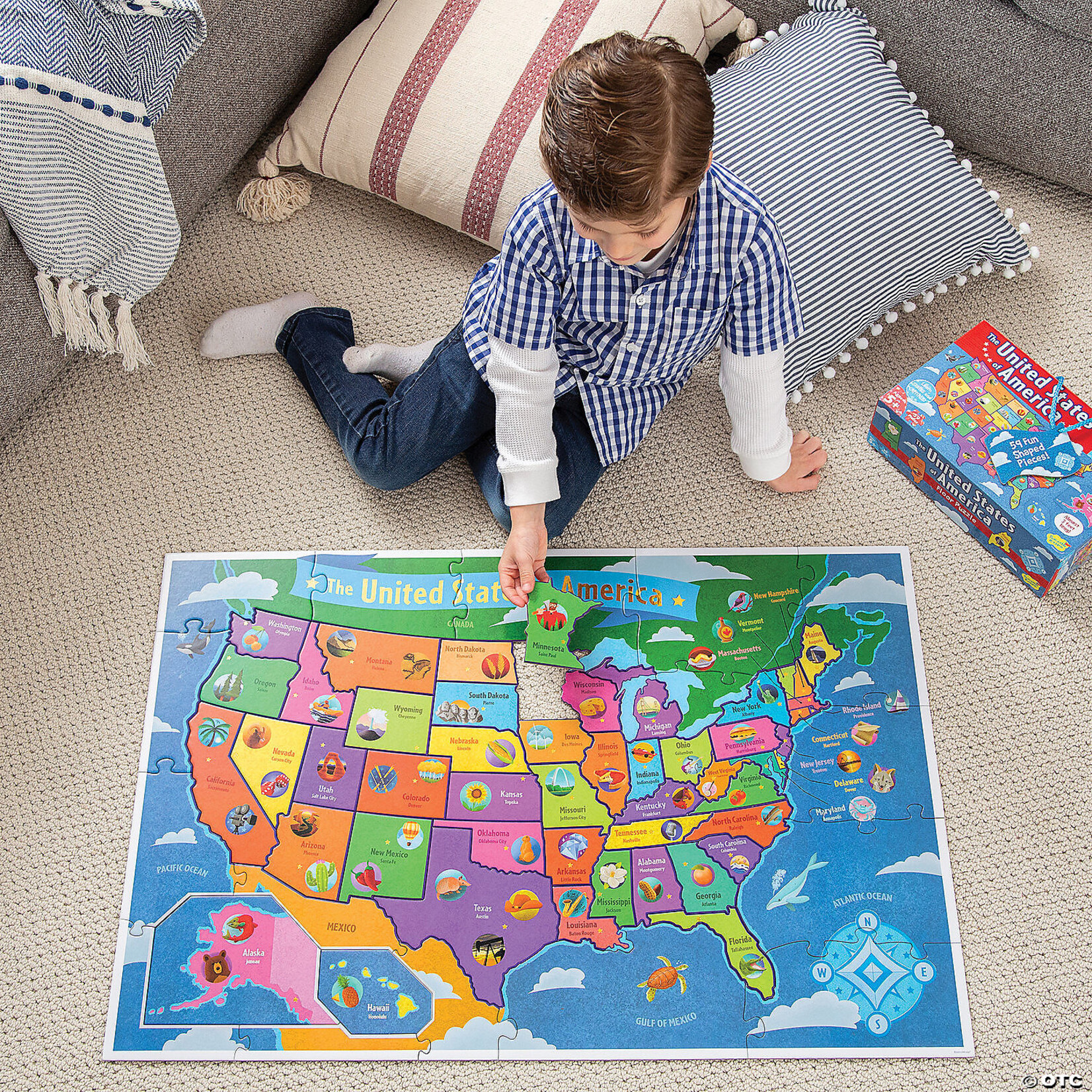 MW Wholesale The United States of America Floor Puzzle
