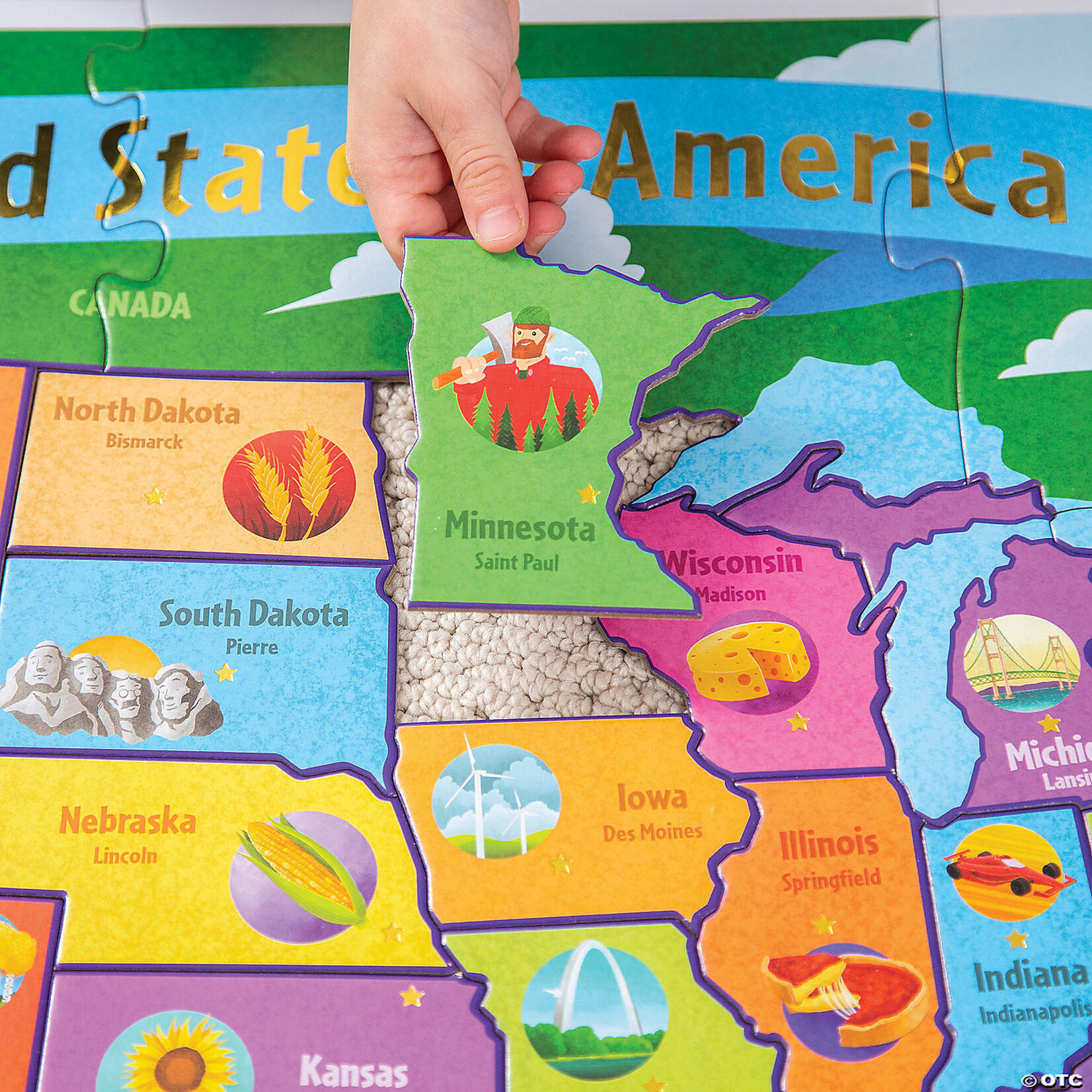 MW Wholesale The United States of America Floor Puzzle