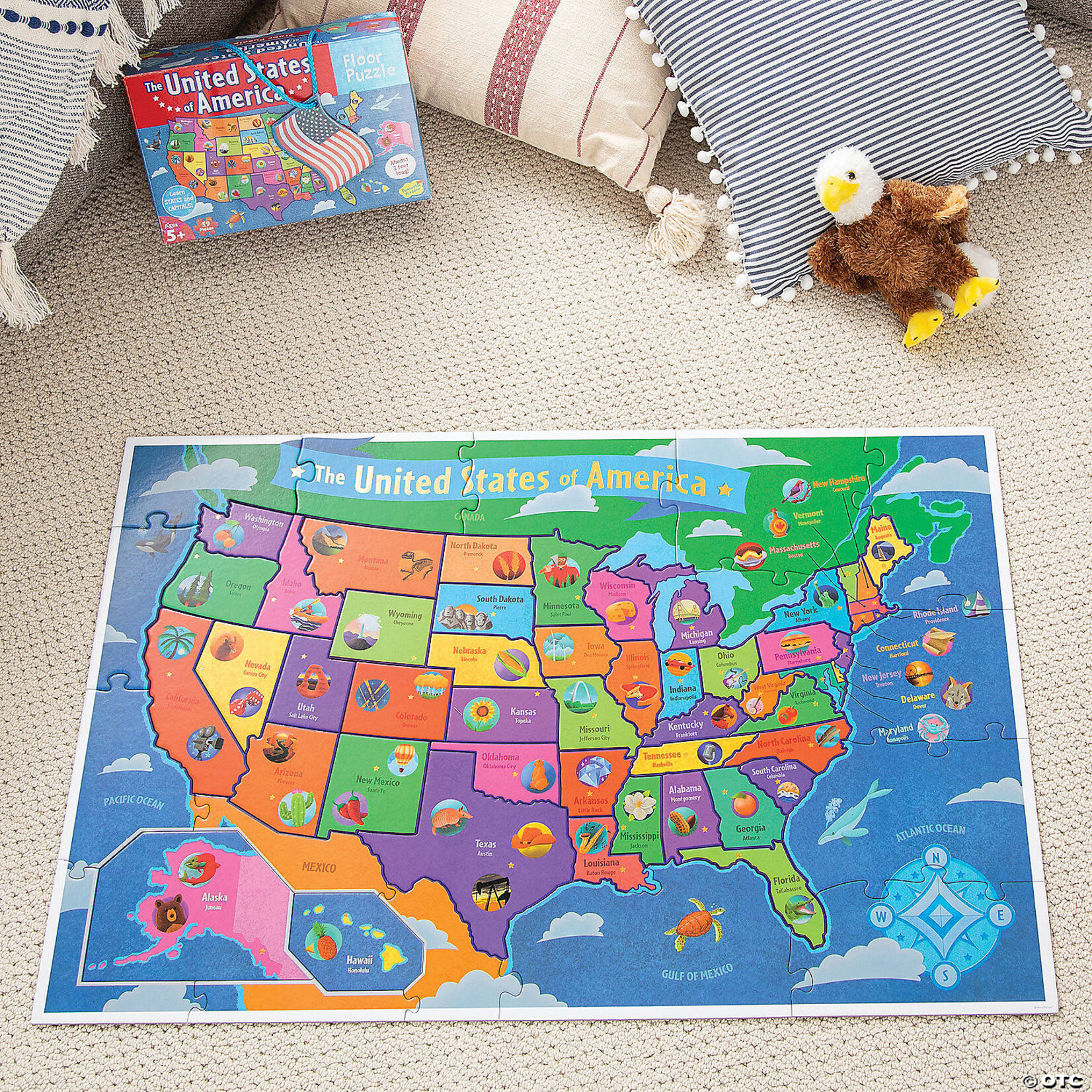 MW Wholesale The United States of America Floor Puzzle