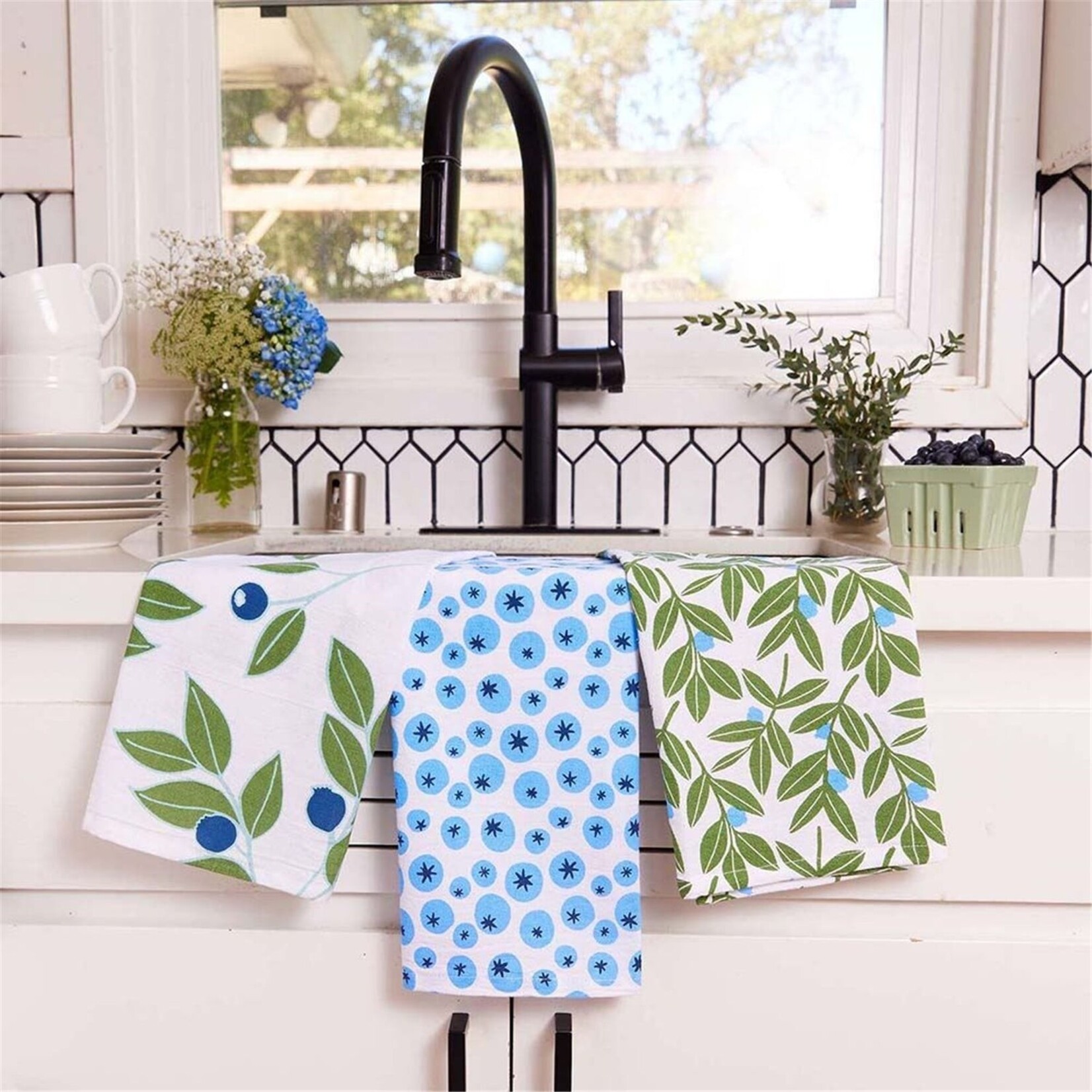 Rockflowerpaper Rockflowerpaper Cotton Kitchen Towels-  Set of 3
