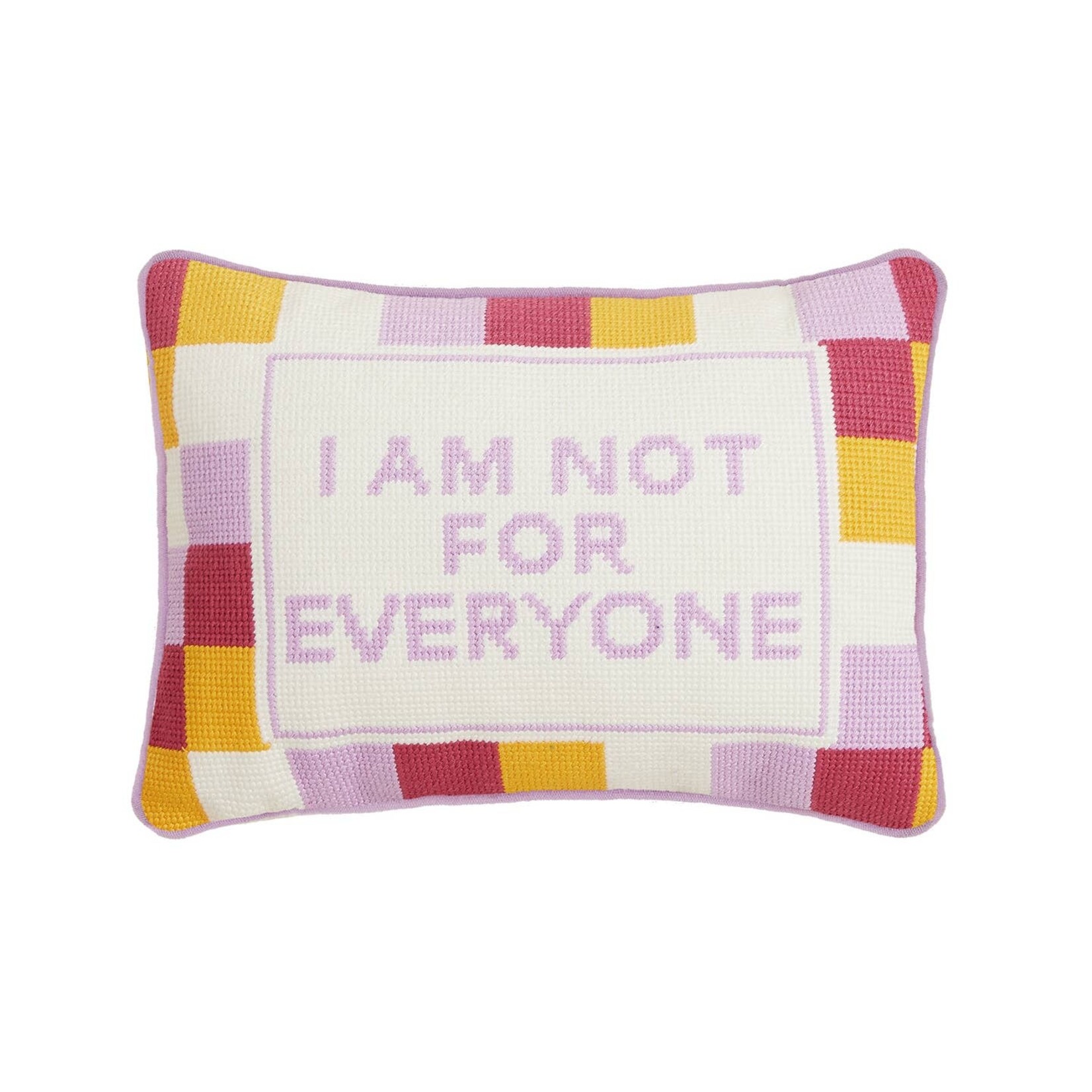 Peking Handicraft I am not for Everyone Embroidered Needlepoint Pillow - 10"x14"