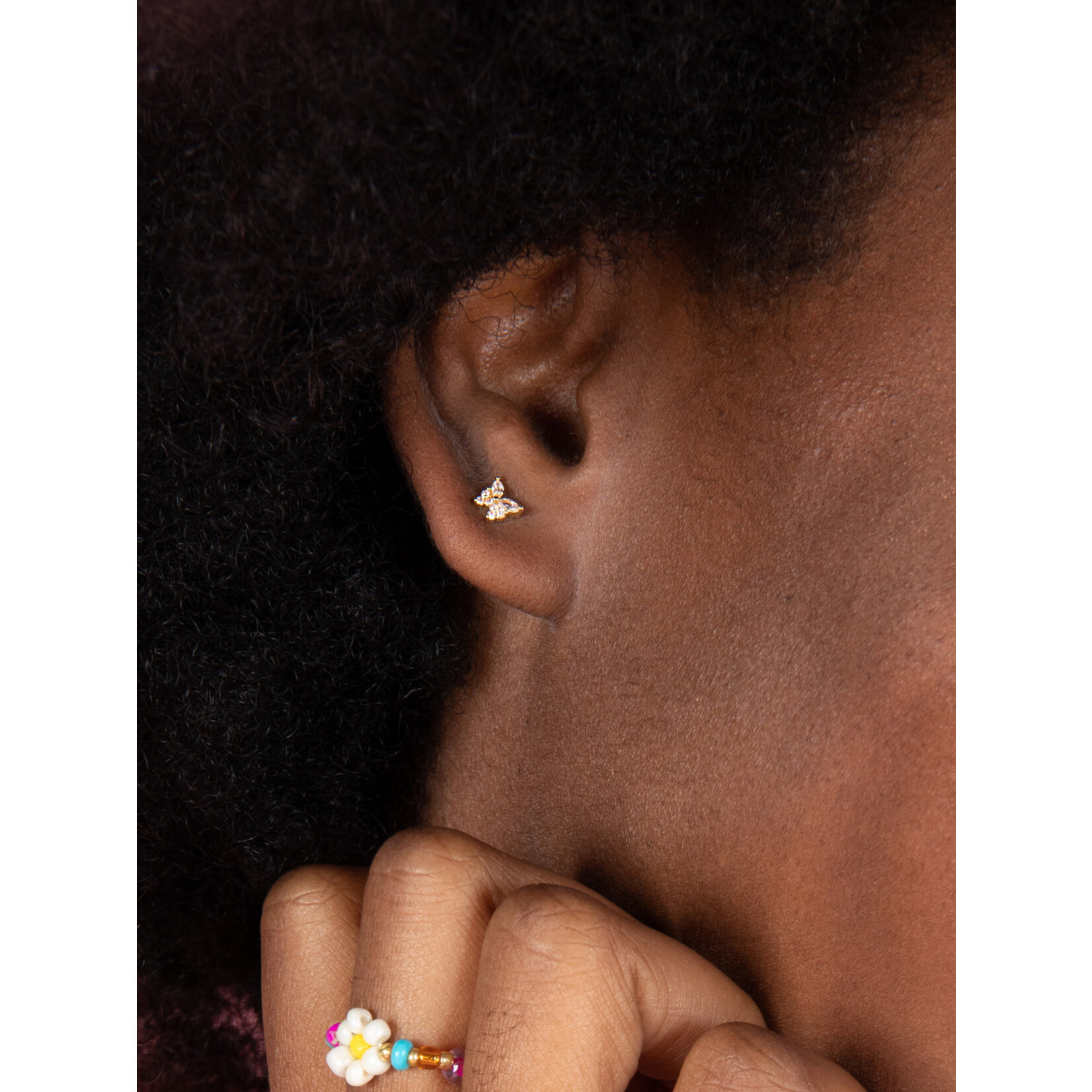 Natural Life Perfect Tiny Stud Earrings - Butterflies