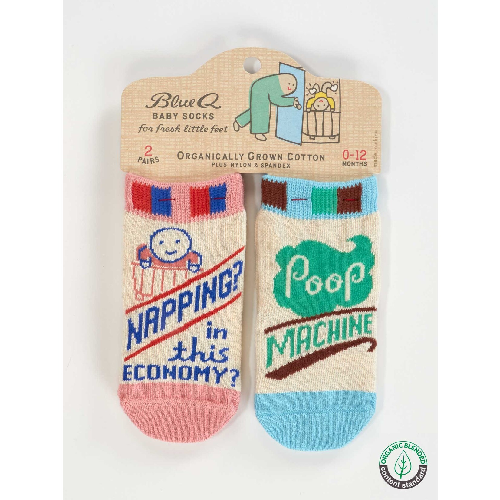 Blue Q Blue Q 2 Pair Baby Socks-