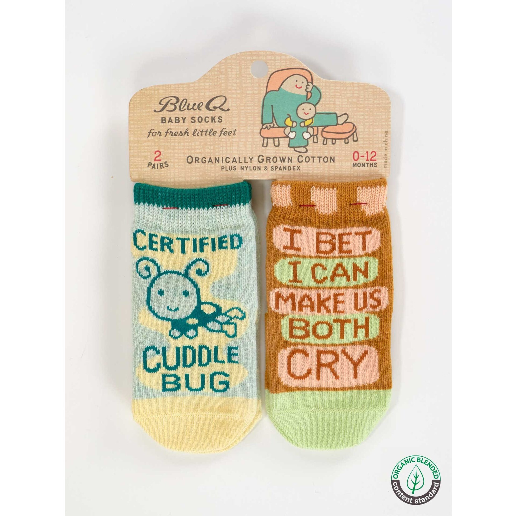 Blue Q Blue Q 2 Pair Baby Socks-