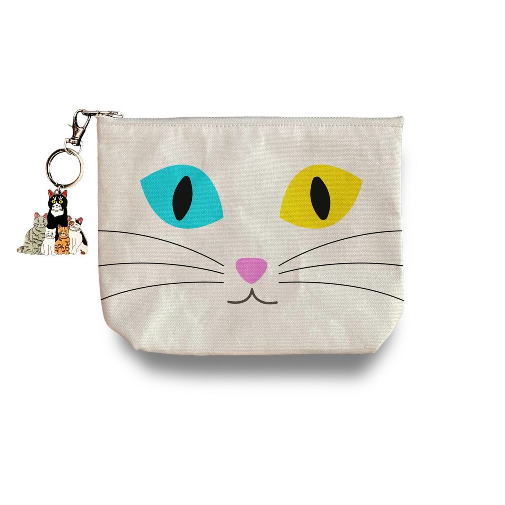 Naked Decor Naked Decor Cat Cosmetic Pouch with Keychain Charm