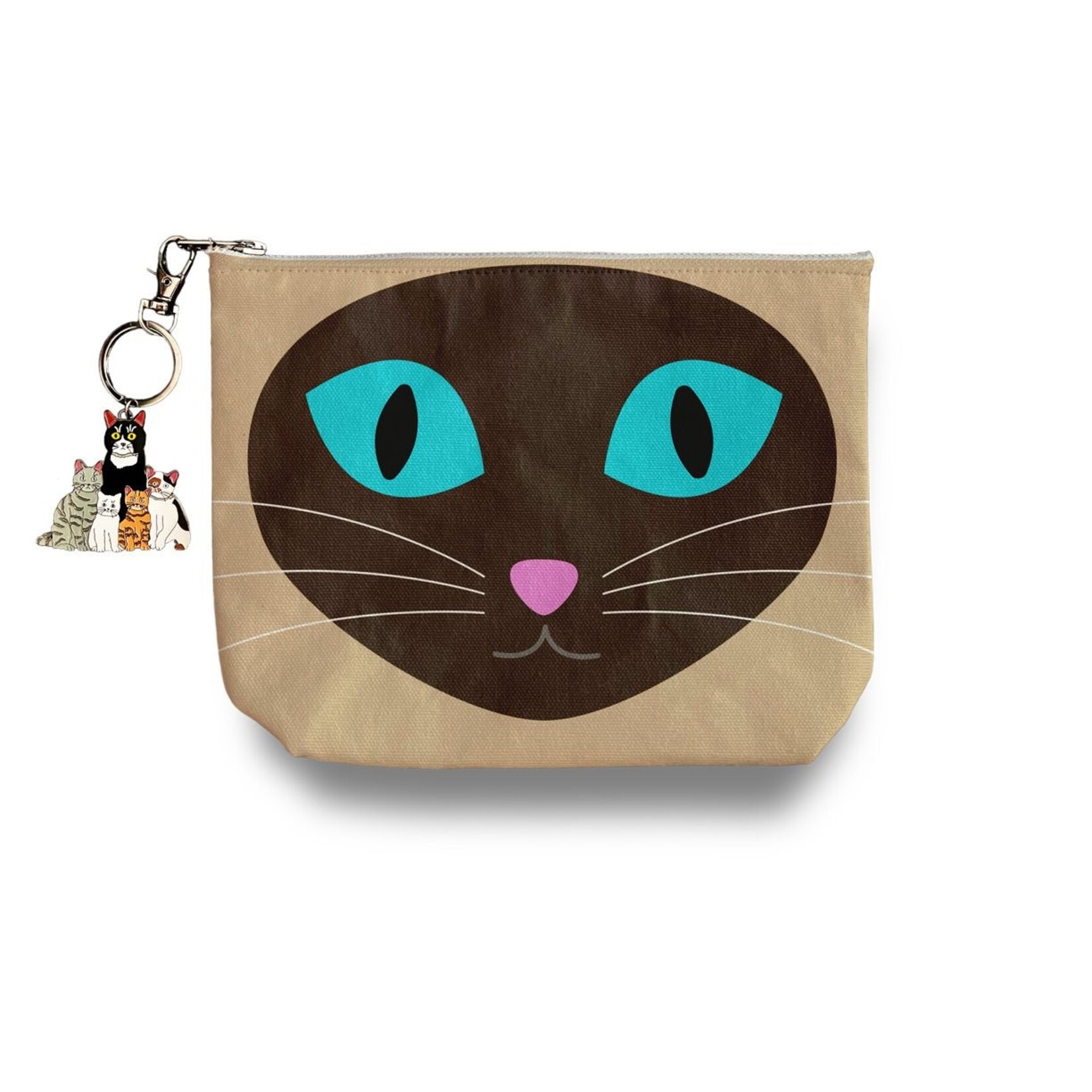 Naked Decor Naked Decor Cat Cosmetic Pouch with Keychain Charm