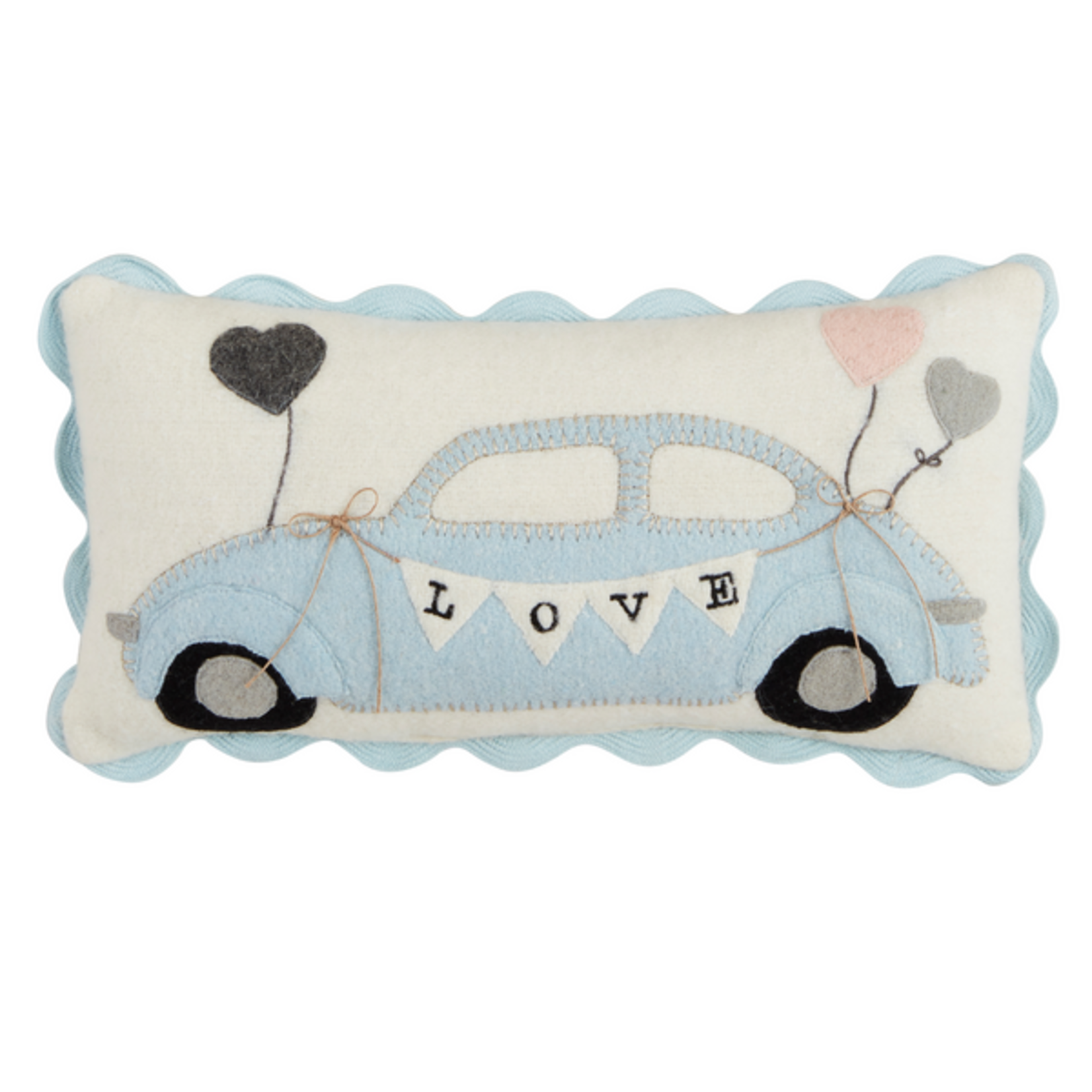 Mud Pie Wedding Car Mini Felt Pillow