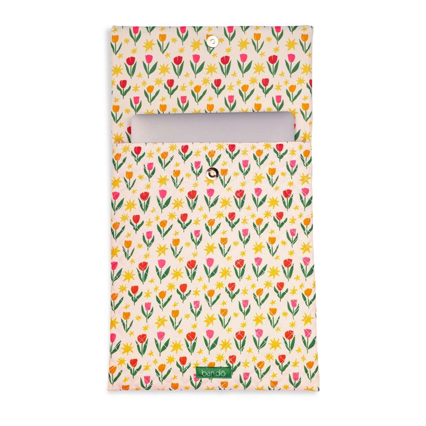 ban.do Go-Go Laptop Sleeve - Tulips on Ivory