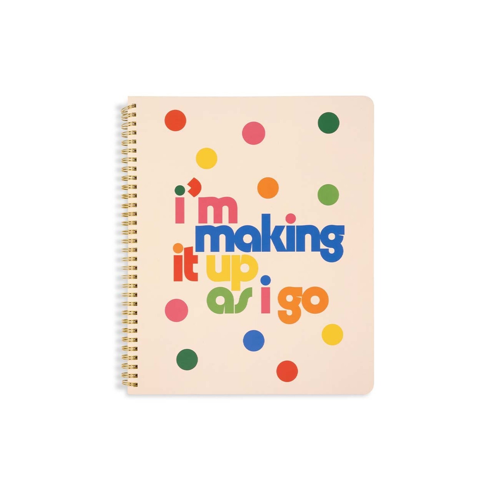 ban.do Rough Draft Large Notebook - Making it Up As I Go, Cream