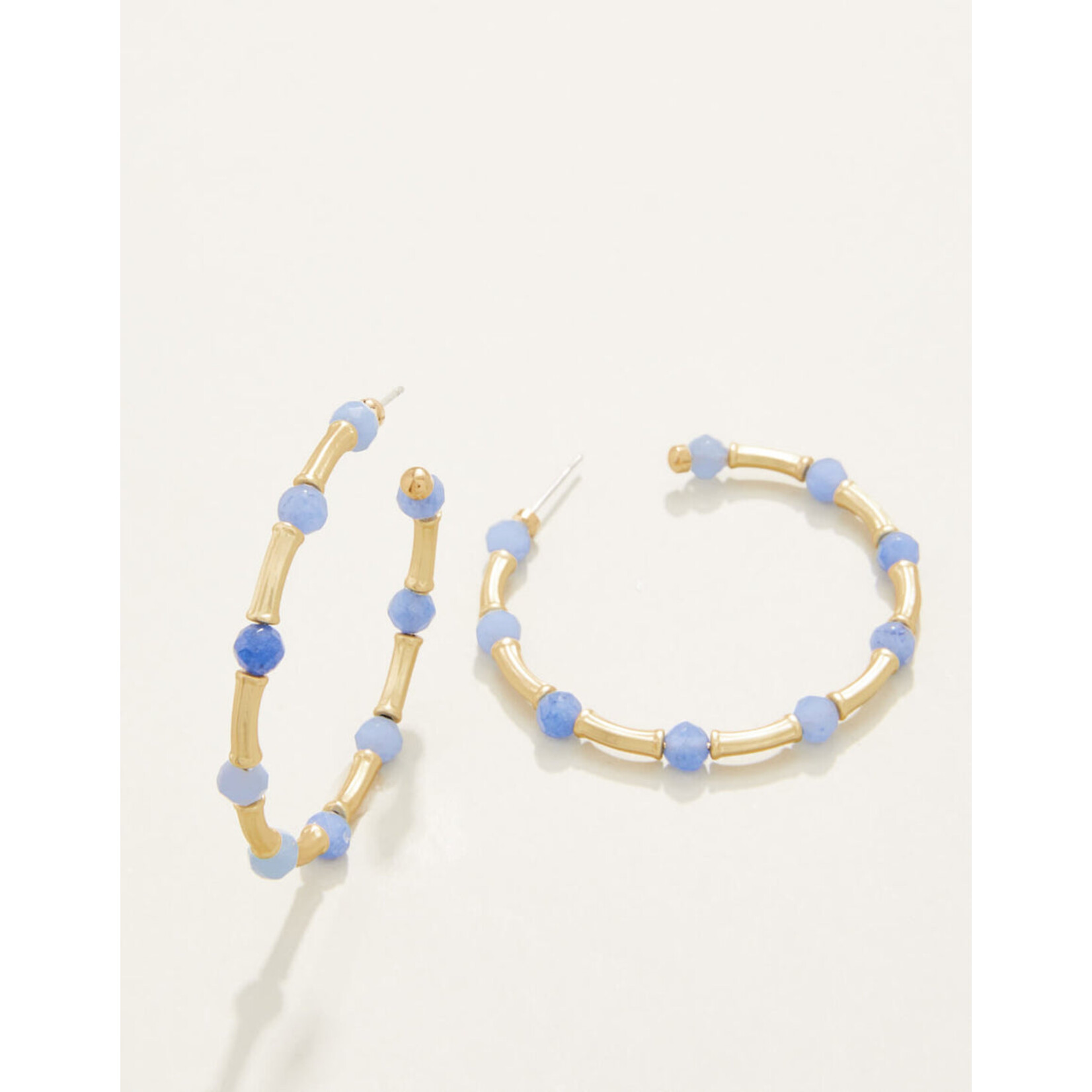 Spartina Calm Waters Hoop Earrings Blue Aventurine