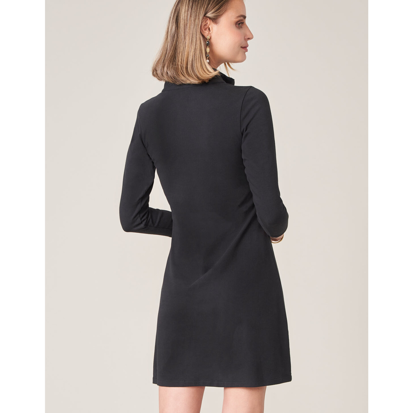 Spartina Nora Half-Zip Dress Black