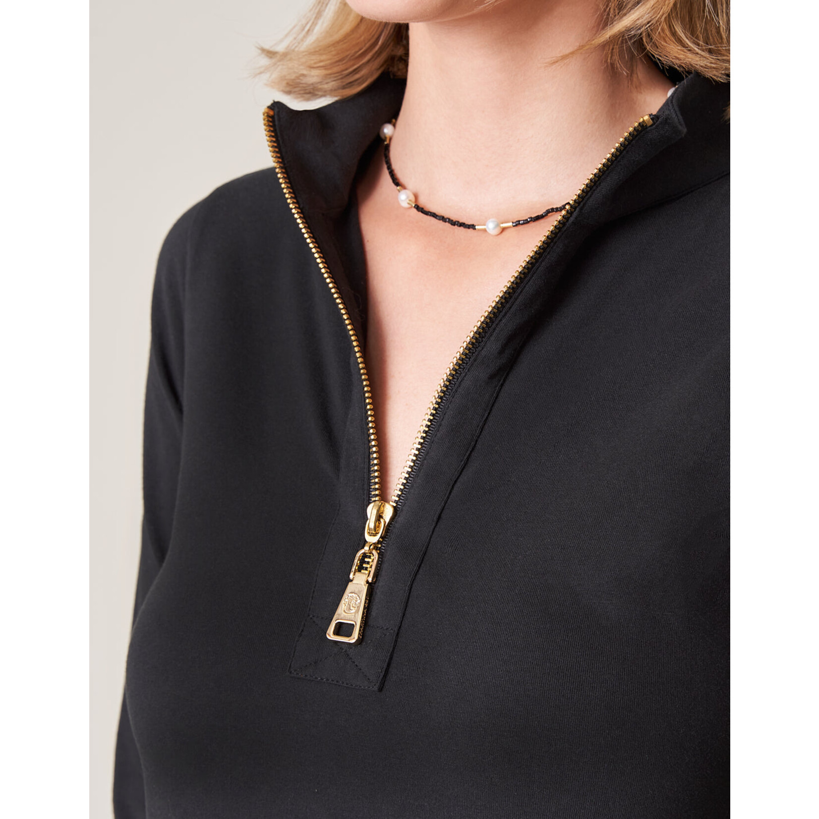 Spartina Nora Half-Zip Dress Black