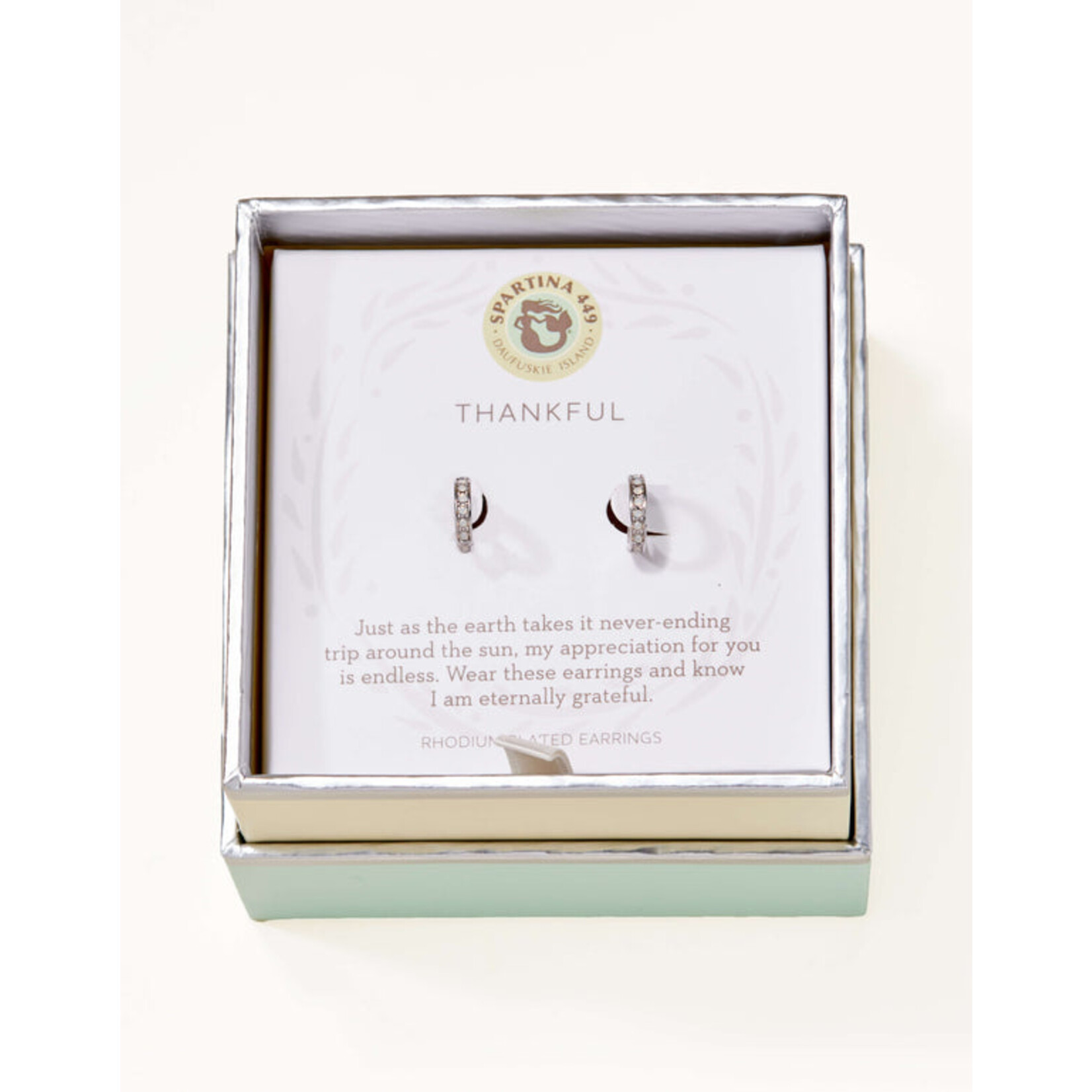 Spartina Sea La Vie Hoop Earrings Thankful/Ring