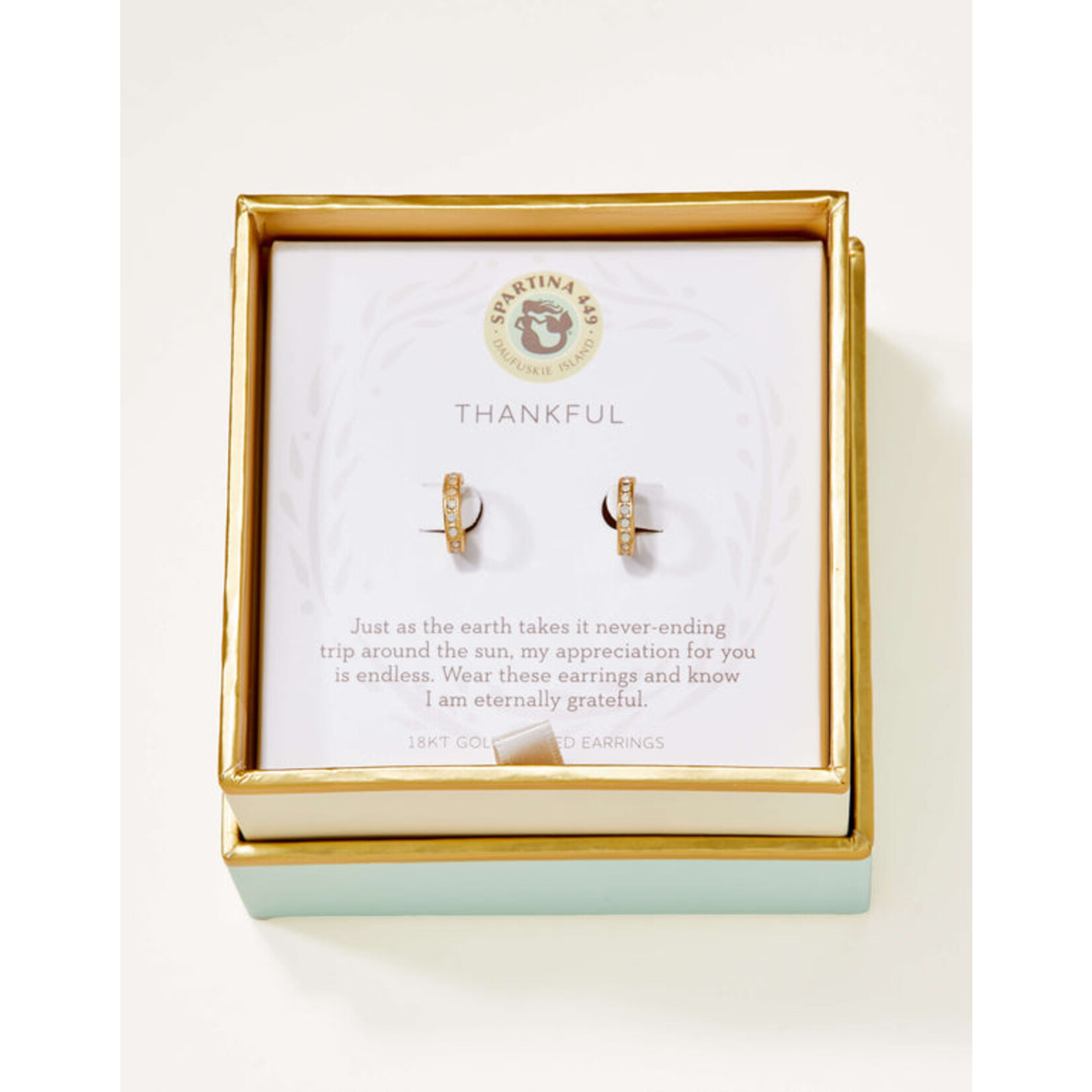 Spartina Sea La Vie Hoop Earrings Thankful/Ring
