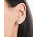 Spartina Sparkling Heart Stud Earrings White Opal