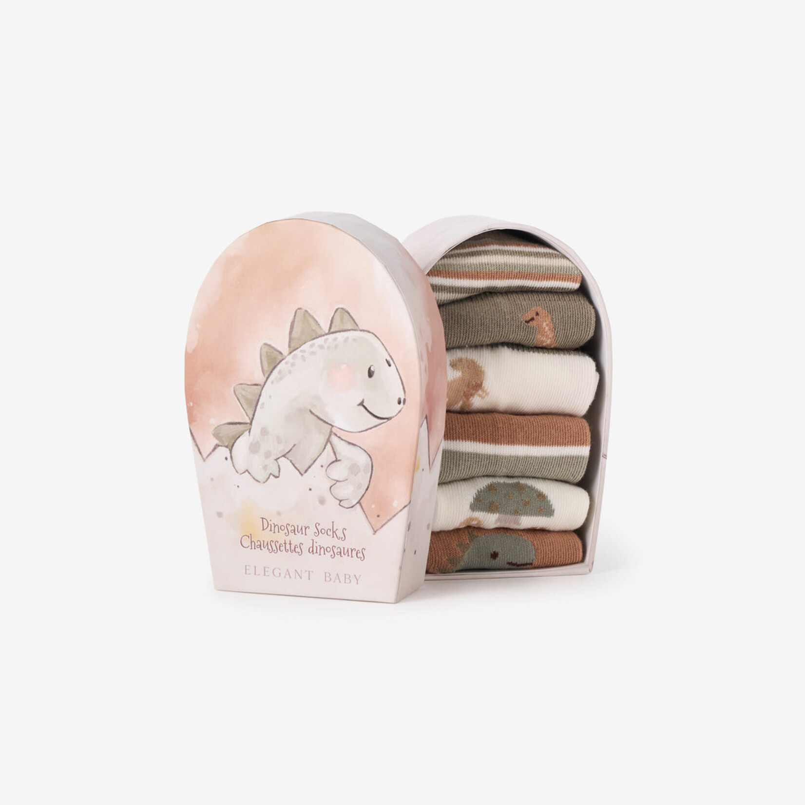 Elegant Baby Dinosaur Non Slip Baby Socks 6 PK