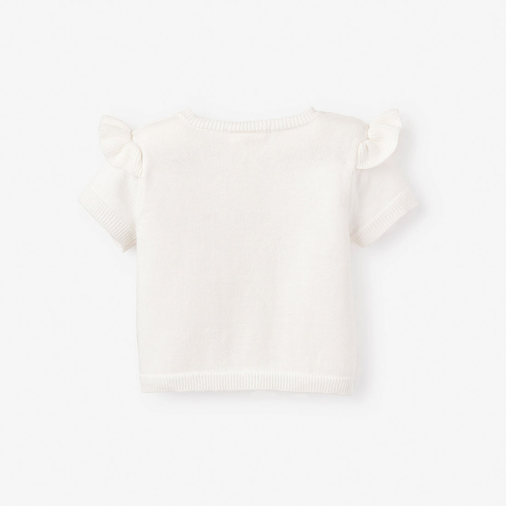 Elegant Baby Elegant Baby Strawberry Flutter Sleeve Hand-Embroidered Baby Cardigan