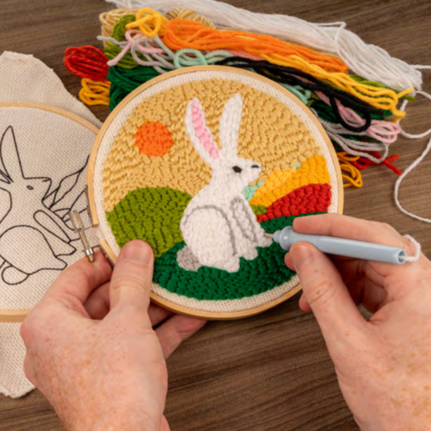 Kikkerland Hare Punch Needle Kit