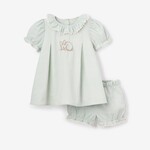 Elegant Baby Elegant Baby Pale Blue Embroidered Bunny Easter Dress