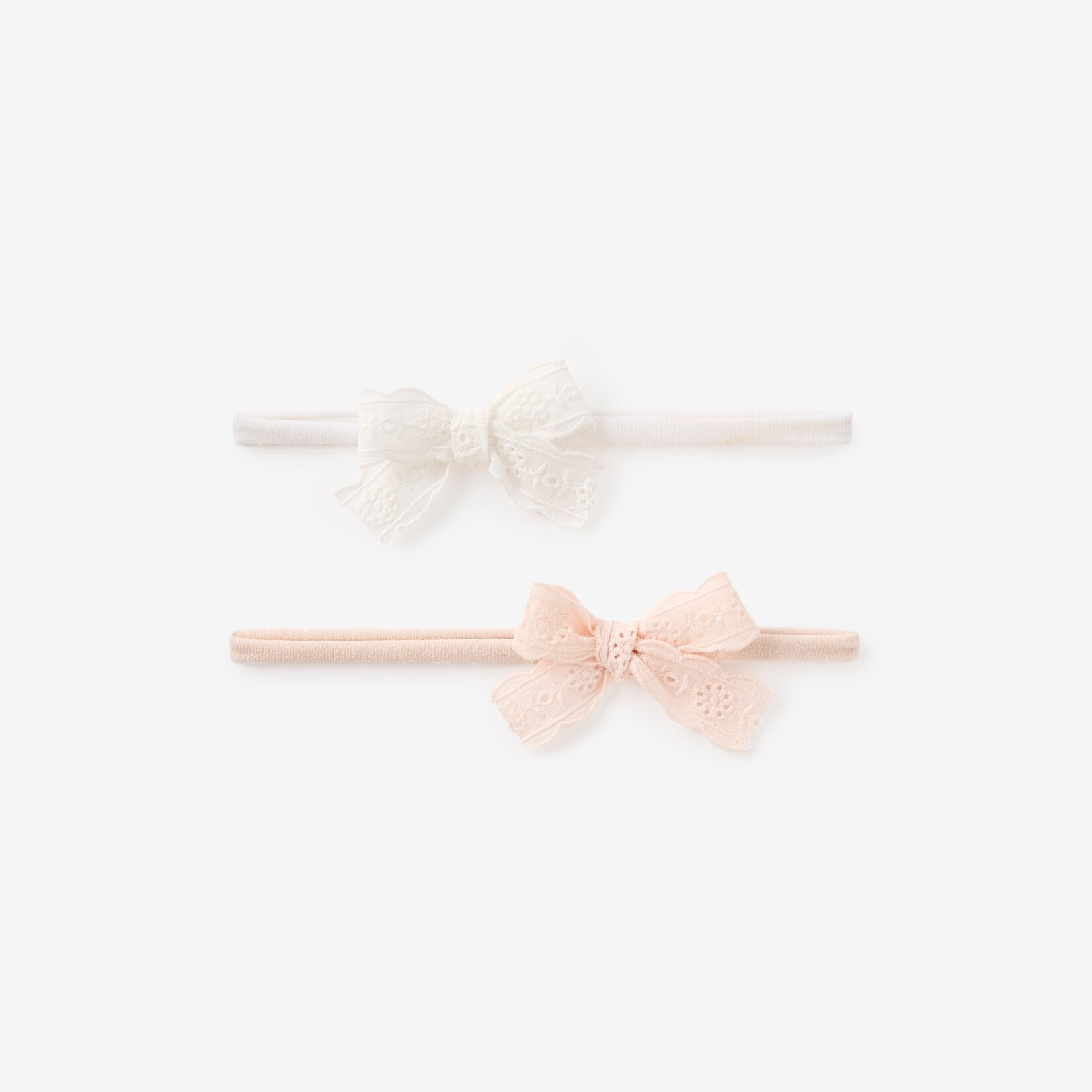 Elegant Baby Elegant Baby Eyelet Lace Bow Headband - 2 Pack