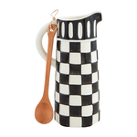 Mud Pie Checkered Pitcher Set