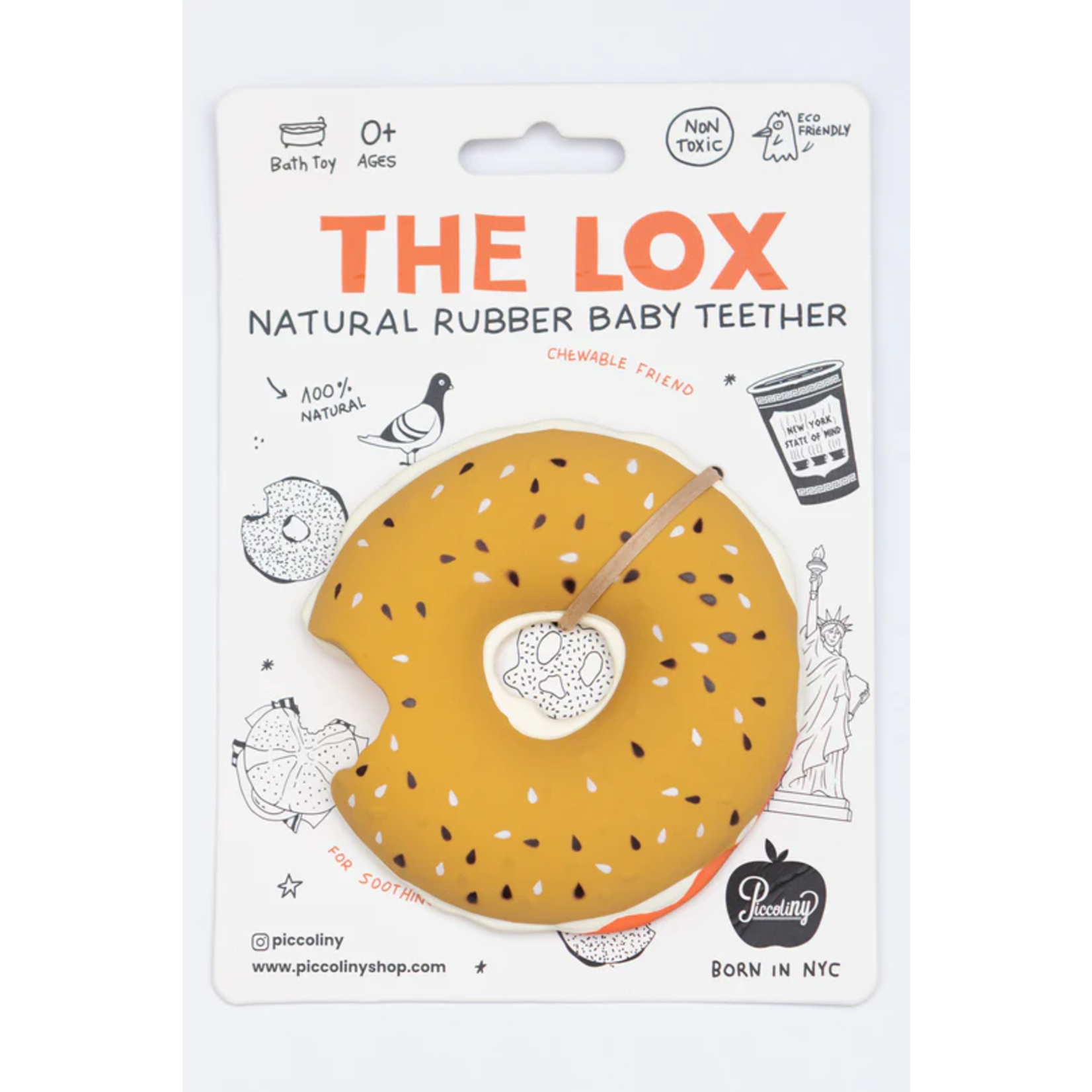 PiccoliNY PiccoliNY Natural Rubber Baby Teether