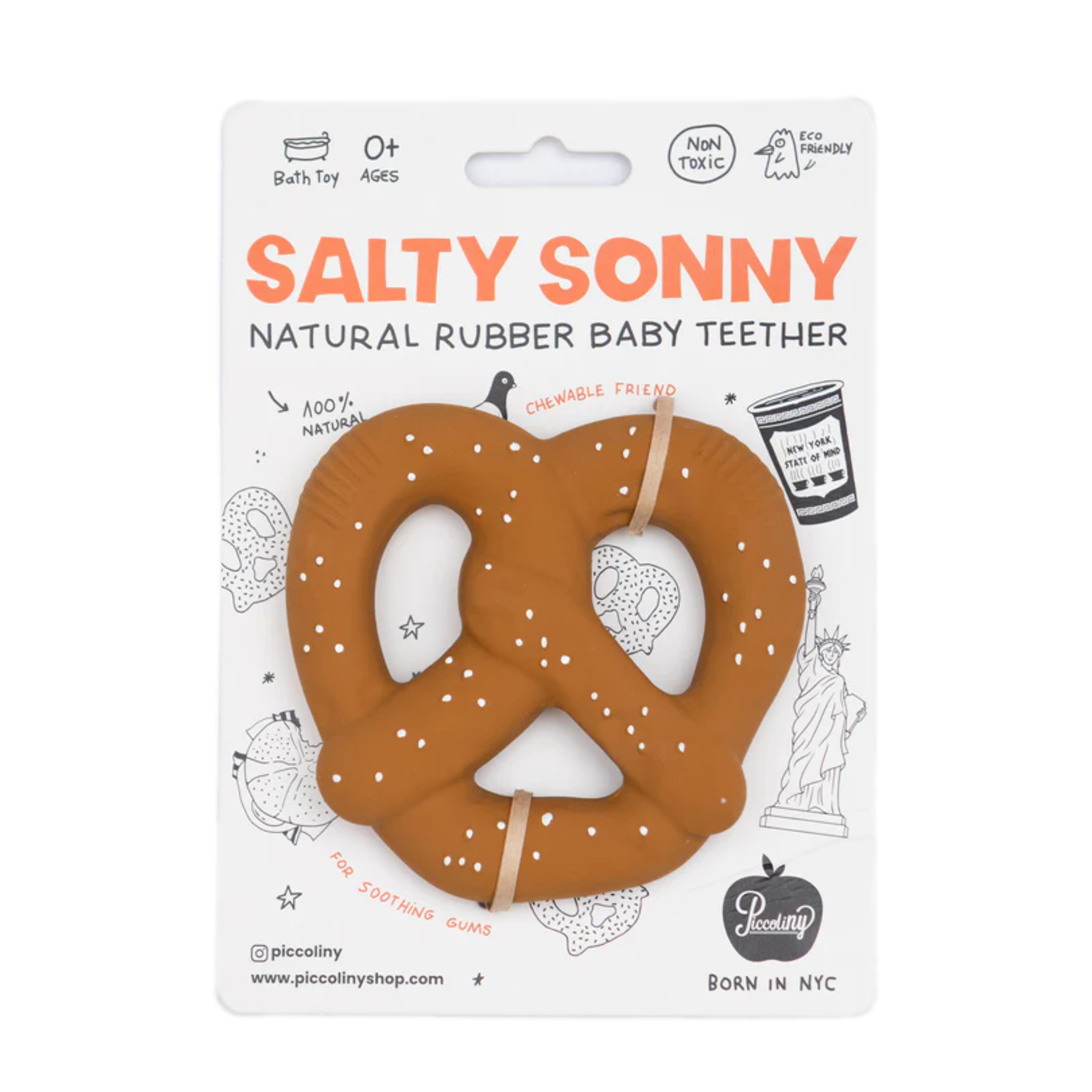 PiccoliNY PiccoliNY Natural Rubber Baby Teether