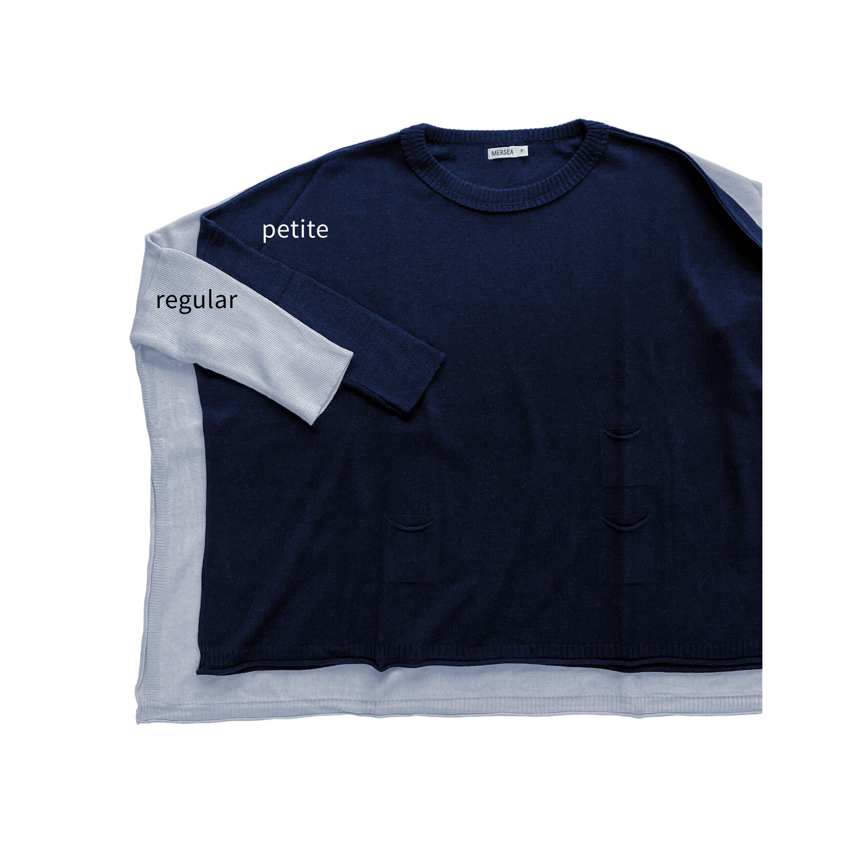 Mer-Sea Catalina Crewneck Sweater-Navy, Petite