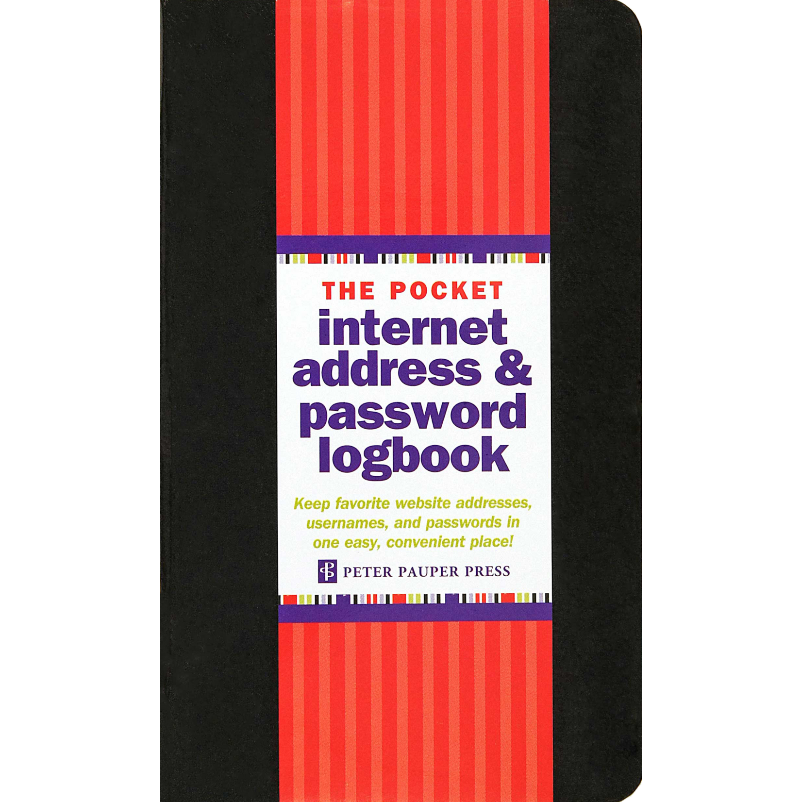 Peter Pauper Press The Pocket Internet Address & Password Logbook