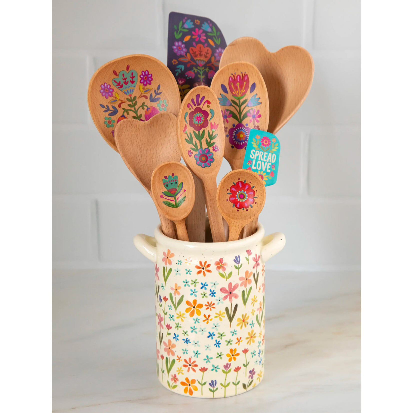 Natural Life Natural Life Daisies Utensil Crock