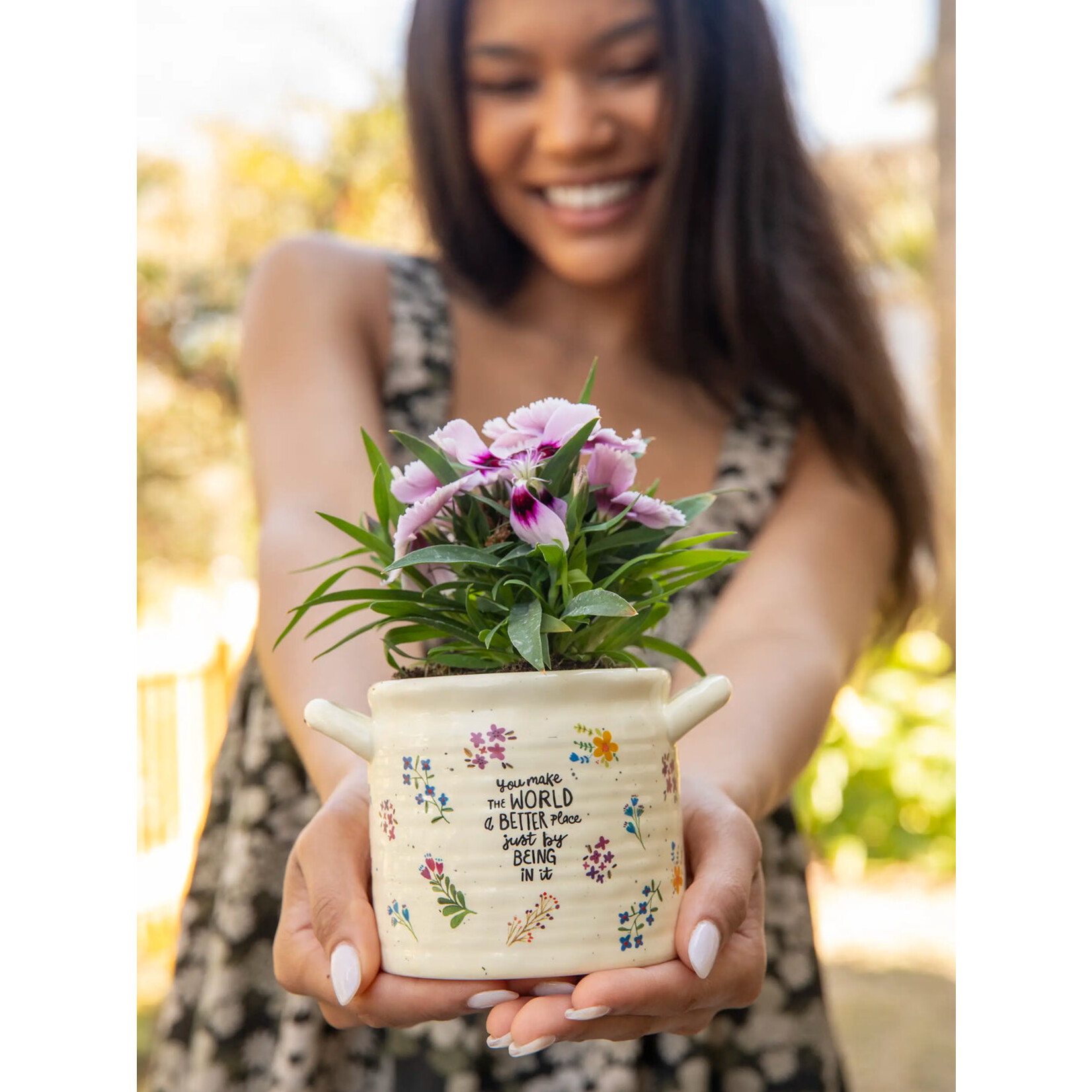Natural Life World Better Medium Crock Planter