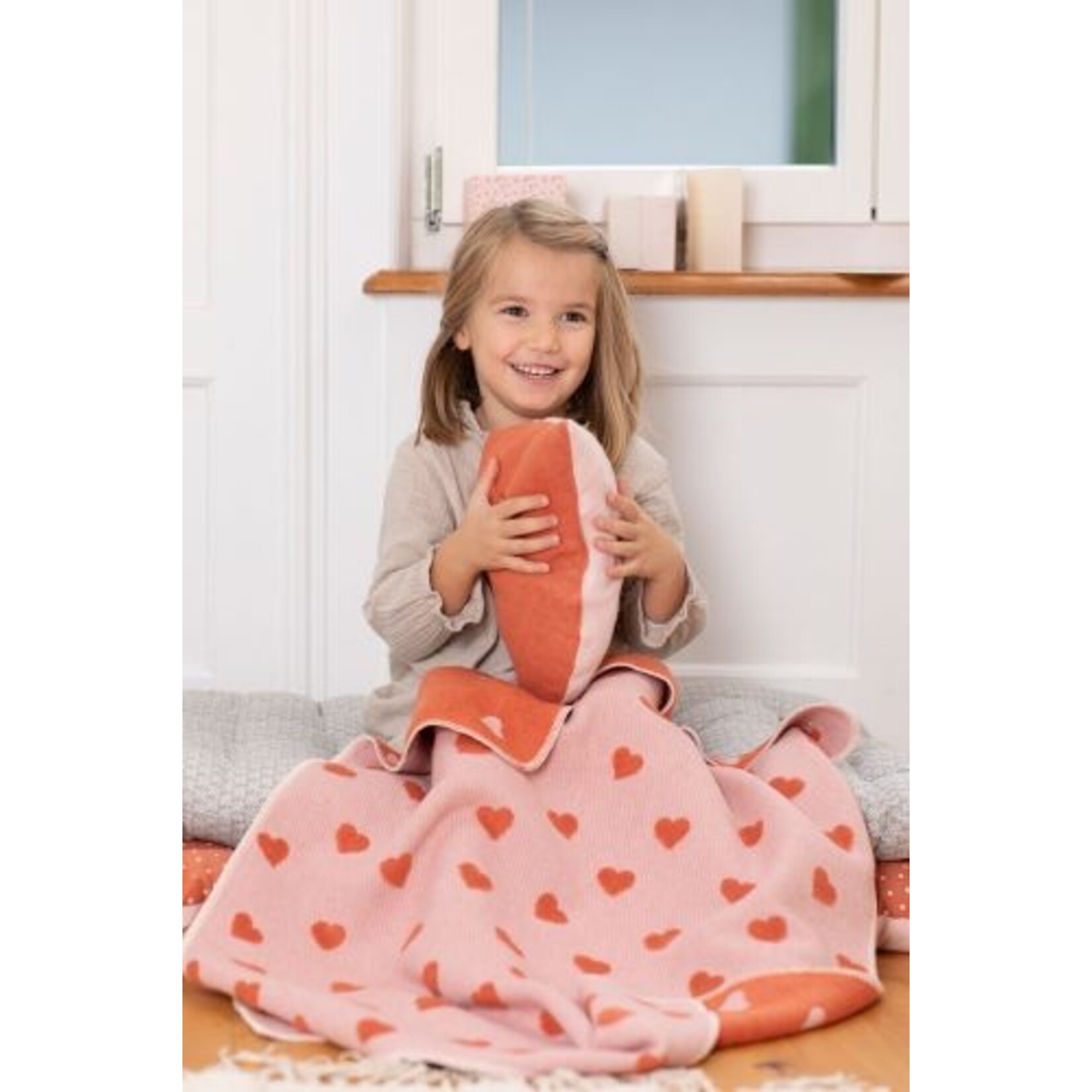 David Fussenegger David Fussenegger CARLA baby blanket hearts allover