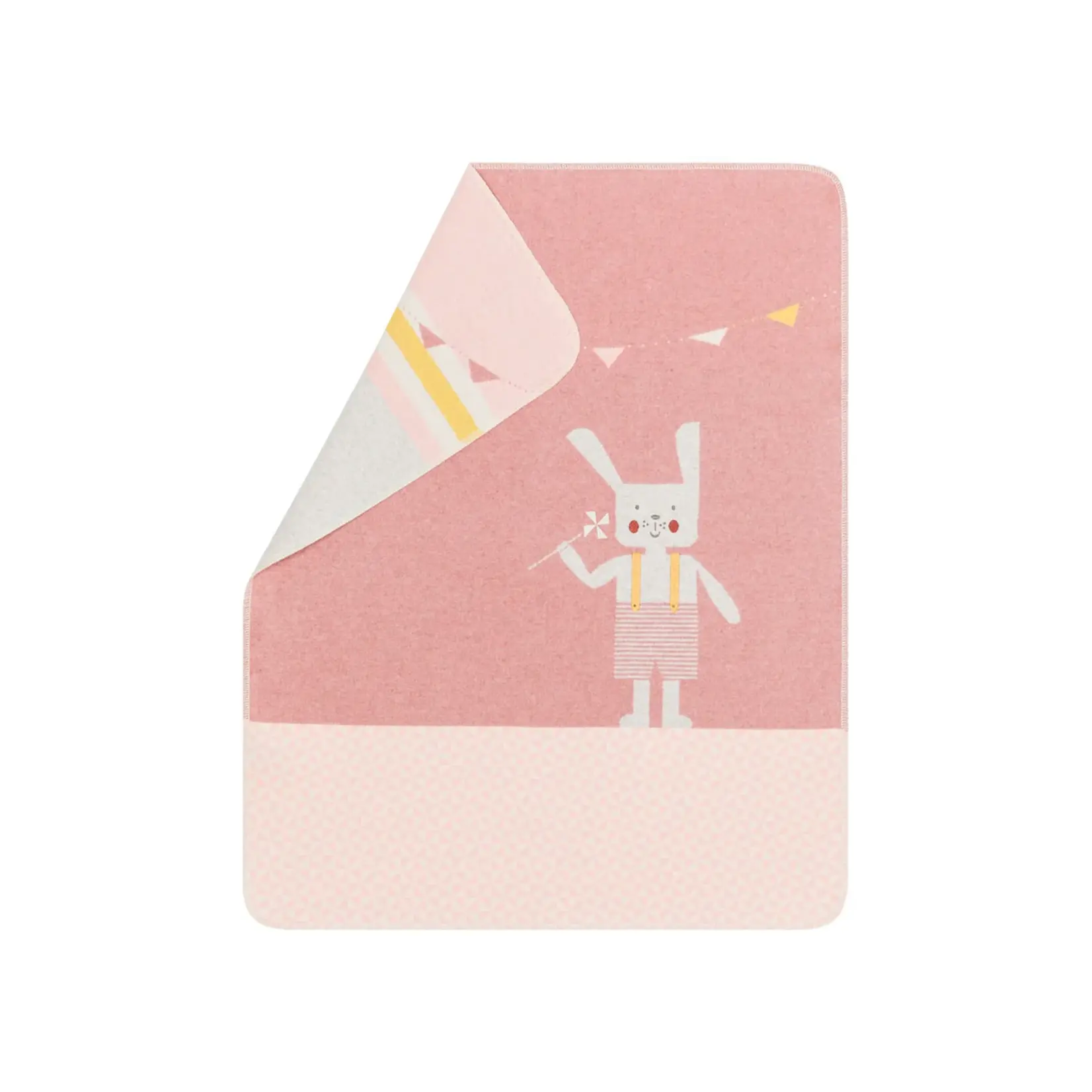 David Fussenegger David Fussenegger Pink baby blanket JUWEL with embroidery – bunnyrabbit