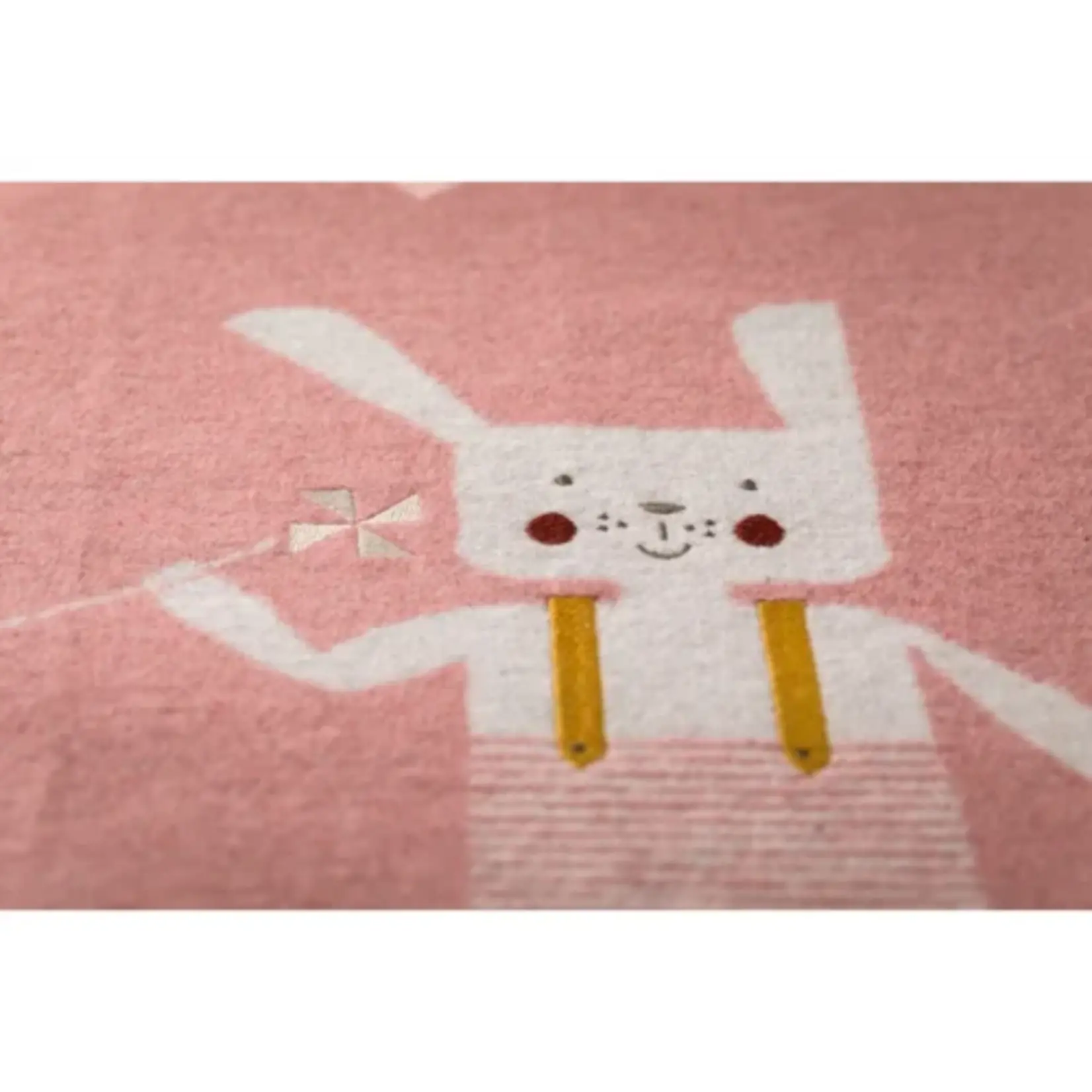David Fussenegger David Fussenegger Pink baby blanket JUWEL with embroidery – bunnyrabbit