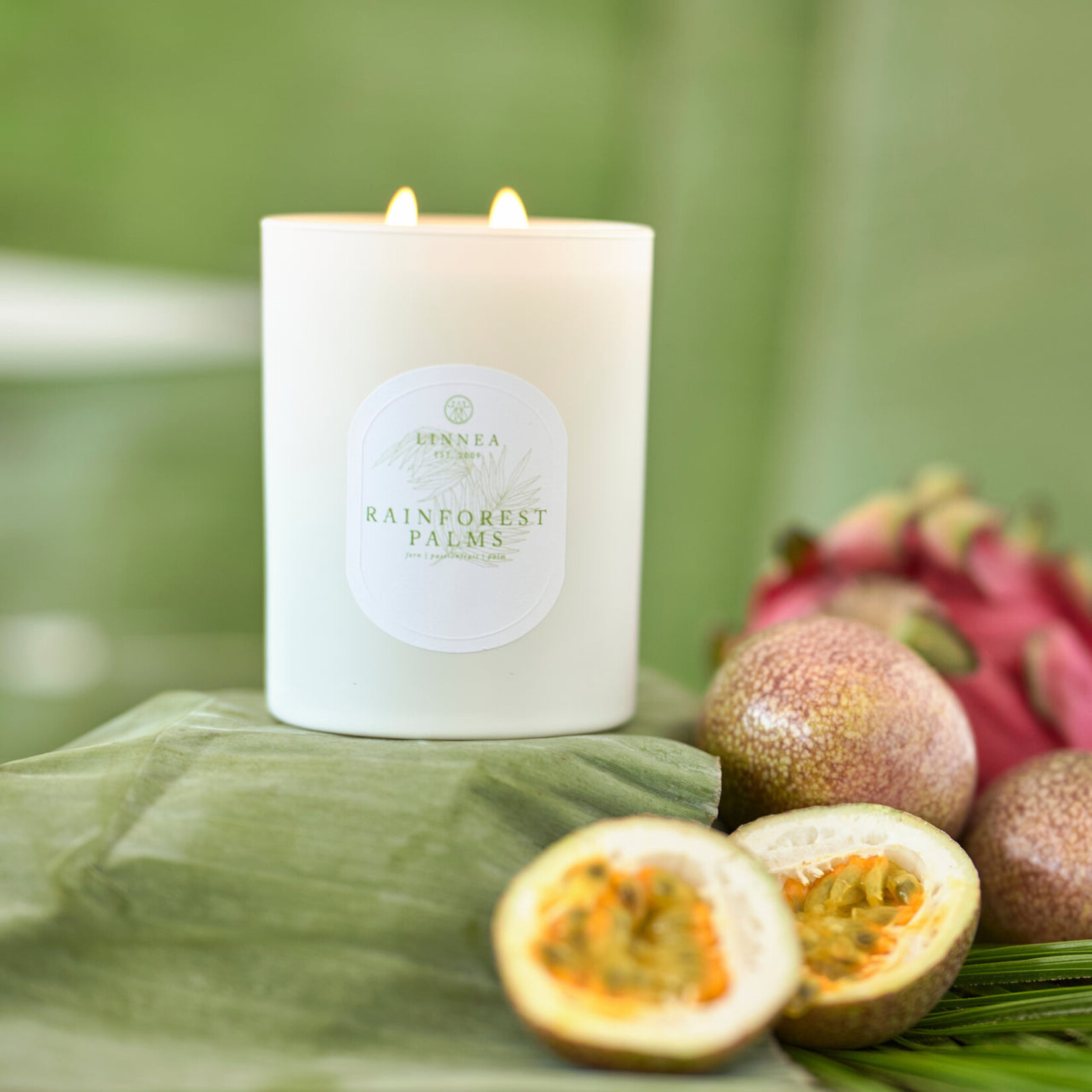 Linnea Linnea Rainforest Palms  Two-Wick Candle