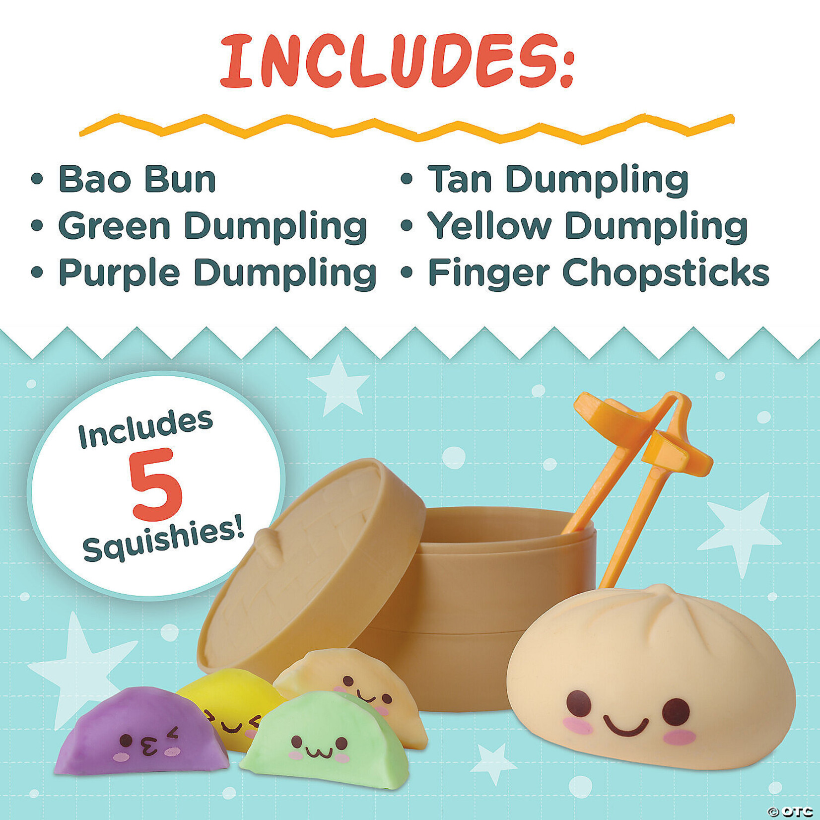 MW Wholesale Foodie Fidgets Squishy Bao Bun and Dumplings Fidgets for Kids