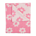 Mud Pie Chenille Flower Blanket