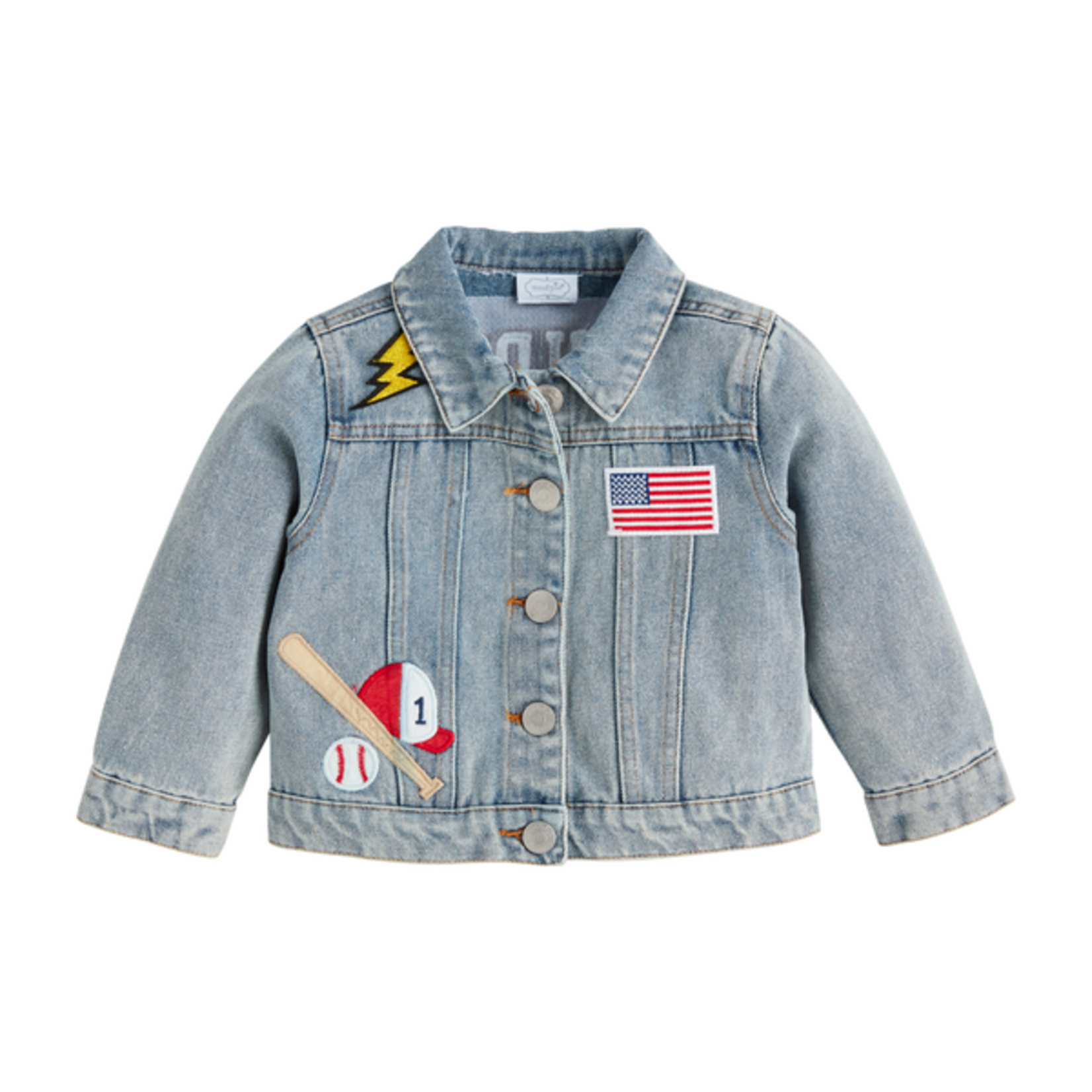 Mud Pie Patch Toddler Denim Jacket