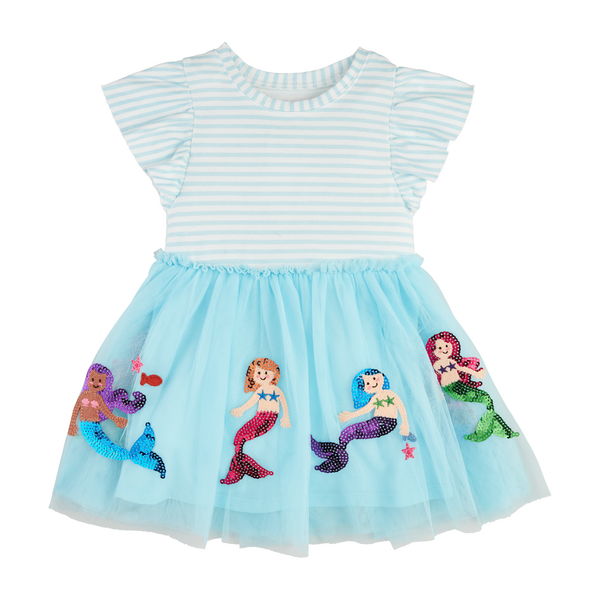 chinese dress ladies Girls Mermaid Tutu Dress, Purple-Pink Ombre / 4T main image 0