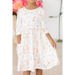 Mila & Rose Mila & Rose Sunny Bunnies 3/4 Sleeve Pocket Twirl Dress