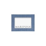 Mariposa Mariposa Heather Blue Faux Grasscloth 4x6 Frame