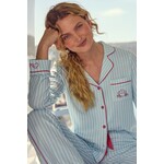 P.J. Salvage P.J. Salvage Maritime Stripe PJ Set Blue Haze