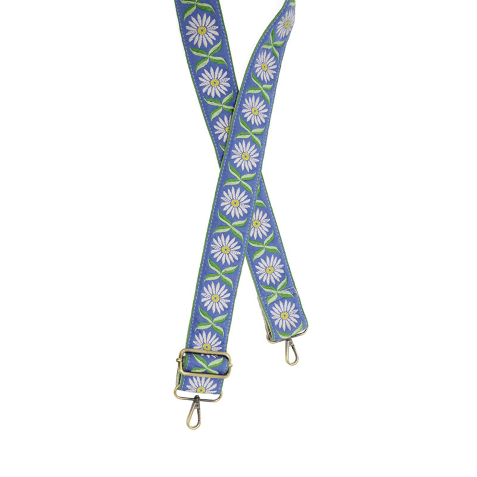 Joy Susan Joy Susan 2" White Daisy Guitar Strap