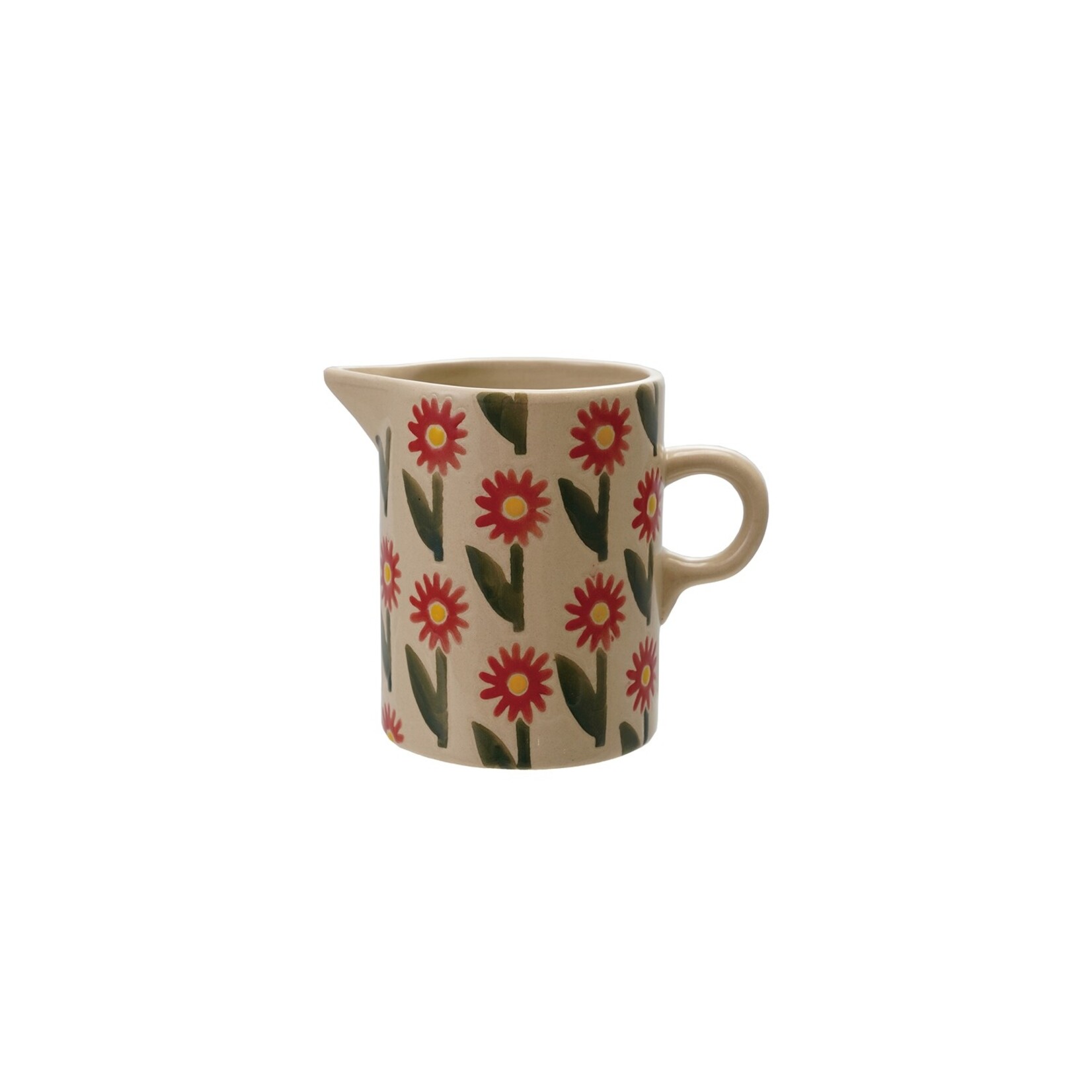 Hazel Mazel Hazel Mazel Stoneware Creamer w/ Wax Relief Flowers