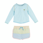 Mud Pie Seersucker Rash Guard Set