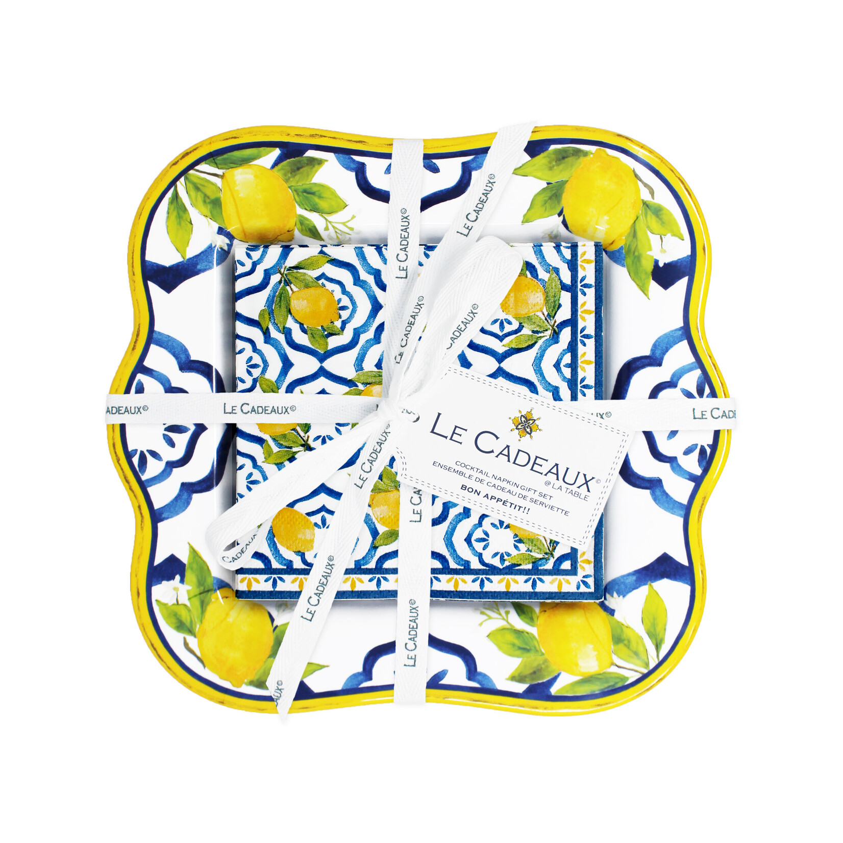 Le Cadeaux Le Cadeaux Palermo Melamine Napkin Holder with Cocktail Napkins